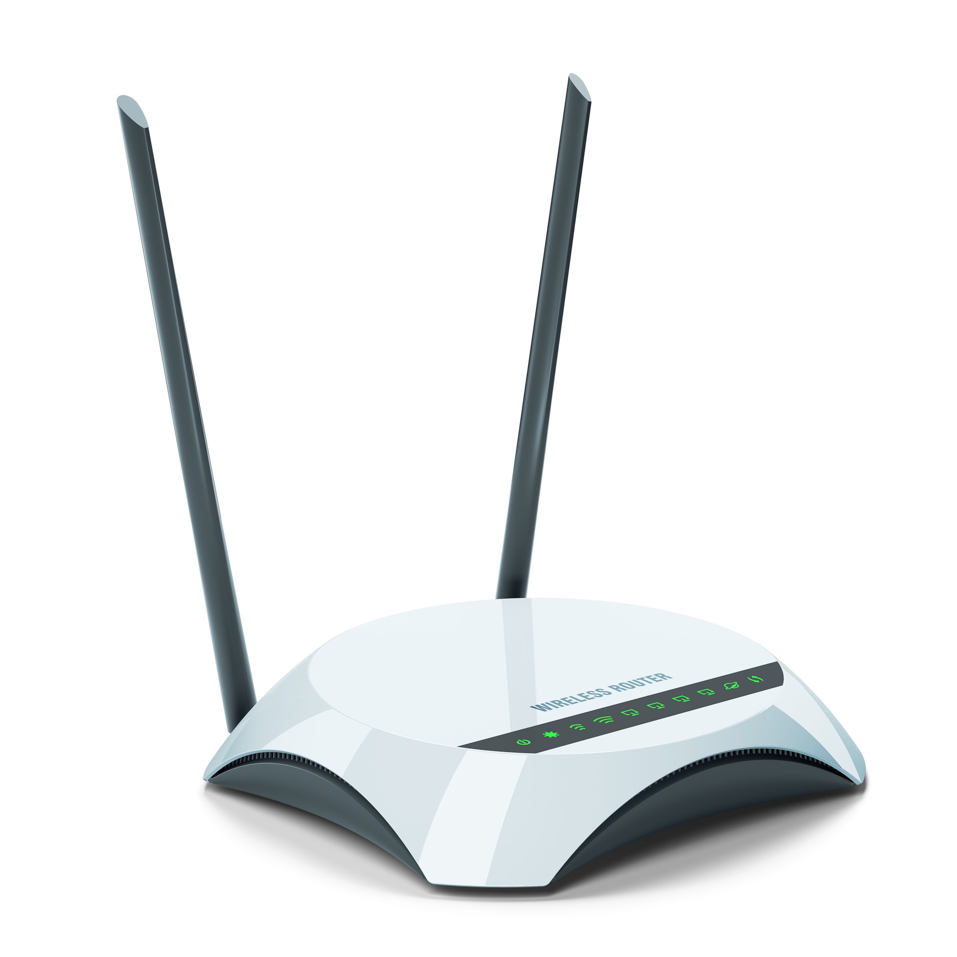 Modern Wi-Fi wireless router isolated on white background 3d