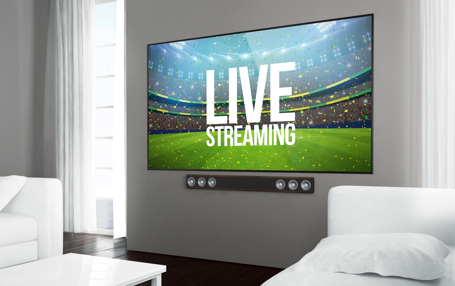 Big screen television live streaming